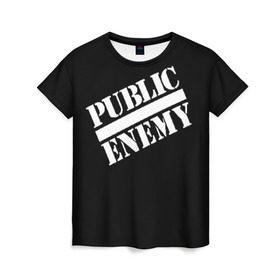 Женская футболка 3D с принтом Public Enemy , 100% полиэфир ( синтетическое хлопкоподобное полотно) | прямой крой, круглый вырез горловины, длина до линии бедер | public enemy | rap | реп | рэп