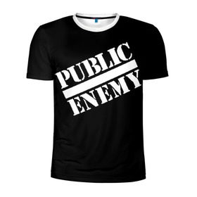 Мужская футболка 3D спортивная с принтом Public Enemy , 100% полиэстер с улучшенными характеристиками | приталенный силуэт, круглая горловина, широкие плечи, сужается к линии бедра | public enemy | rap | реп | рэп