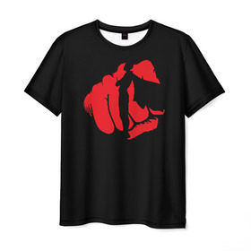 Мужская футболка 3D с принтом One Punch Man , 100% полиэфир | прямой крой, круглый вырез горловины, длина до линии бедер | anime | one punch man | аниме | ван панч мен | сайтама