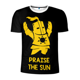 Мужская футболка 3D спортивная с принтом Praise , 100% полиэстер с улучшенными характеристиками | приталенный силуэт, круглая горловина, широкие плечи, сужается к линии бедра | dark souls 3 | дарк соулс | темные души