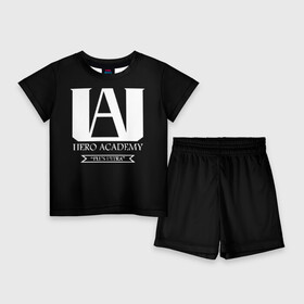 Детский костюм с шортами 3D с принтом UA HERO ACADEMY logo ,  |  | anime | my hero academy | аниме | моя геройская академия