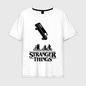 Мужская футболка хлопок Oversize с принтом STRANGER THINGS , 100% хлопок | свободный крой, круглый ворот, “спинка” длиннее передней части | Тематика изображения на принте: stranger 2 | stranger 3 | stranger things 3 | things 2 | things 3 | очень странные дела | очень странные дела 3. | очень странный дело