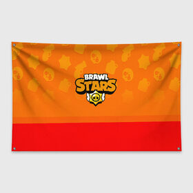 Флаг-баннер с принтом BRAWL STARS , 100% полиэстер | размер 67 х 109 см, плотность ткани — 95 г/м2; по краям флага есть четыре люверса для крепления | brawl stars | stars