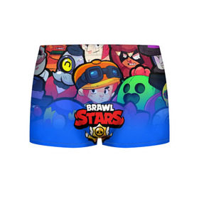 Мужские трусы 3D с принтом BRAWL STARS , 50% хлопок, 50% полиэстер | классическая посадка, на поясе мягкая тканевая резинка | brawl stars | stars