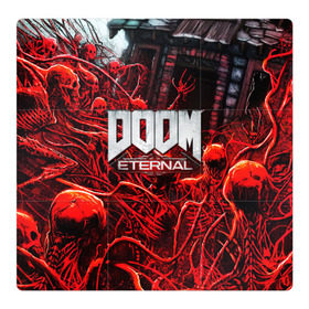 Магнитный плакат 3Х3 с принтом DOOM ETERNAL , Полимерный материал с магнитным слоем | 9 деталей размером 9*9 см | doom | doom eternal | game | дум
