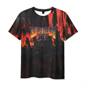 Мужская футболка 3D с принтом DOOM 3 , 100% полиэфир | прямой крой, круглый вырез горловины, длина до линии бедер | doom | doom eternal | game | дум
