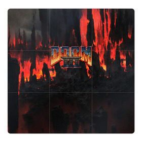Магнитный плакат 3Х3 с принтом DOOM 3 , Полимерный материал с магнитным слоем | 9 деталей размером 9*9 см | doom | doom eternal | game | дум