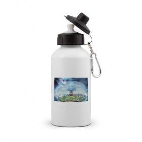 Бутылка спортивная с принтом Мировое Дерево , металл | емкость — 500 мл, в комплекте две пластиковые крышки и карабин для крепления | 3d | абстракция | арт | индраксиль | мировое дерево