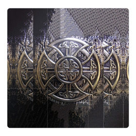 Магнитный плакат 3Х3 с принтом Кельтские узоры , Полимерный материал с магнитным слоем | 9 деталей размером 9*9 см | 3d | абстракция | арт | желтый | кельтские узоры | на металле | черный
