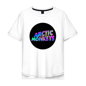 Мужская футболка хлопок Oversize с принтом ARCTIC MONKEYS , 100% хлопок | свободный крой, круглый ворот, “спинка” длиннее передней части | arctic monkeys | арктик манкис | арктические мартышки