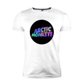Мужская футболка премиум с принтом ARCTIC MONKEYS , 92% хлопок, 8% лайкра | приталенный силуэт, круглый вырез ворота, длина до линии бедра, короткий рукав | arctic monkeys | арктик манкис | арктические мартышки