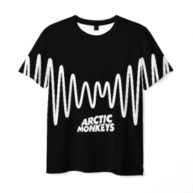 Мужская футболка 3D с принтом ARCTIC MONKEYS , 100% полиэфир | прямой крой, круглый вырез горловины, длина до линии бедер | arctic monkeys | арктик манкис | арктические мартышки