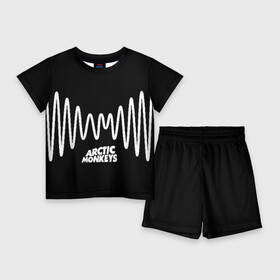 Детский костюм с шортами 3D с принтом ARCTIC MONKEYS ,  |  | Тематика изображения на принте: arctic monkeys | арктик манкис | арктические мартышки