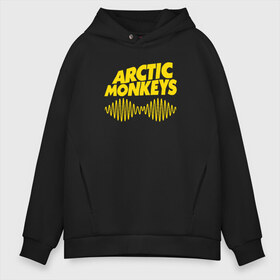 Мужское худи Oversize хлопок с принтом ARCTIC MONKEYS , френч-терри — 70% хлопок, 30% полиэстер. Мягкий теплый начес внутри —100% хлопок | боковые карманы, эластичные манжеты и нижняя кромка, капюшон на магнитной кнопке | Тематика изображения на принте: arctic monkeys | арктик манкис | арктические мартышки