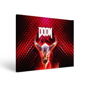 Холст прямоугольный с принтом Doom Enternal , 100% ПВХ |  | 3d | doom enternal | игра | компьютерная | логотип | планета | темный | шутер