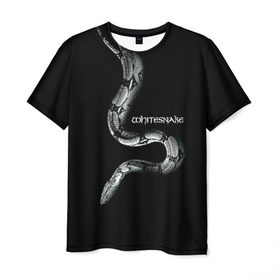 Мужская футболка 3D с принтом WHITESNAKE , 100% полиэфир | прямой крой, круглый вырез горловины, длина до линии бедер | whitesnake | ws | белая змея | блюз | вайт | вайтснек | вс | глэм | джоэл хокстра | дэвид ковердэйл | майкл девин | метал | микеле луппи | реб бич | рок группа | снек | томми олдридж | хард | хеви