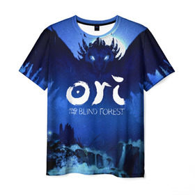 Мужская футболка 3D с принтом Ori and the Blind Forest , 100% полиэфир | прямой крой, круглый вырез горловины, длина до линии бедер | ori | ori and the blind forest | ori forest | видеоигра | ори | платформер