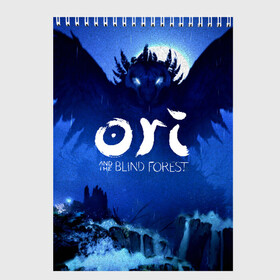 Скетчбук с принтом Ori and the Blind Forest , 100% бумага
 | 48 листов, плотность листов — 100 г/м2, плотность картонной обложки — 250 г/м2. Листы скреплены сверху удобной пружинной спиралью | Тематика изображения на принте: ori | ori and the blind forest | ori forest | видеоигра | ори | платформер