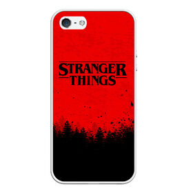 Чехол для iPhone 5/5S матовый с принтом STRANGER THINGS , Силикон | Область печати: задняя сторона чехла, без боковых панелей | stranger things | очень странные дела