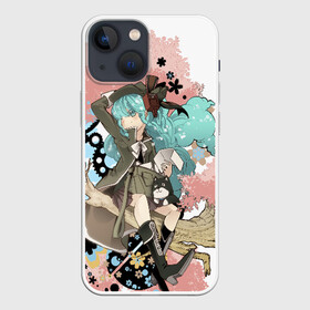 Чехол для iPhone 13 mini с принтом Мику Хацунэ ,  |  | Тематика изображения на принте: anime | character | geisha | hatsune miku | japan | kimono | manga | style | аниме | вокалоид | девушки | манга | мульт | оружие | сёдзё | сериал | хатсуне мику