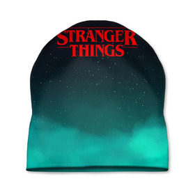 Шапка 3D с принтом STRANGER THINGS , 100% полиэстер | универсальный размер, печать по всей поверхности изделия | stranger things | очень странные дела