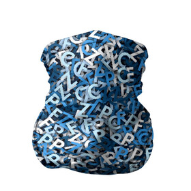 Бандана-труба 3D с принтом FCZP , 100% полиэстер, ткань с особыми свойствами — Activecool | плотность 150‒180 г/м2; хорошо тянется, но сохраняет форму | fcz | белый | буквы | зенит | паттерн | питер | санкт петербург | сине бело голубые | синий | спб