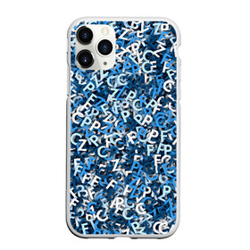 Чехол для iPhone 11 Pro матовый с принтом FCZP , Силикон |  | fcz | белый | буквы | зенит | паттерн | питер | санкт петербург | сине бело голубые | синий | спб