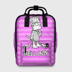 Женский рюкзак 3D с принтом Lil Peep (Hell Boy) , 100% полиэстер | лямки с регулируемой длиной, сверху ручки, чтобы рюкзак нести как сумку. Основное отделение закрывается на молнию, как и внешний карман. Внутри два дополнительных кармана, один из которых закрывается на молнию. По бокам два дополнительных кармашка, куда поместится маленькая бутылочка
 | Тематика изображения на принте: alone | boy | hell | hell boy | lil | lil peep | peep | rap | sad | лил пип | маленький пип | пип | реп | рэп