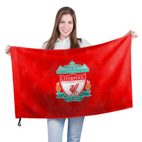 Флаг 3D с принтом Liverpool (2) , 100% полиэстер | плотность ткани — 95 г/м2, размер — 67 х 109 см. Принт наносится с одной стороны | champions | england | league | liverpool | англия | ливерпуль | лига | чемпионов