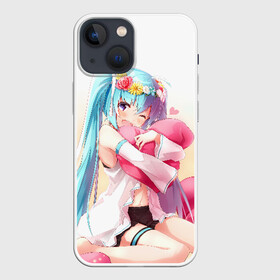 Чехол для iPhone 13 mini с принтом Милый ангел ,  |  | Тематика изображения на принте: anime | character | geisha | hatsune miku | japan | kimono | manga | style | аниме | вокалоид | девушки | манга | мульт | оружие | сёдзё | сериал | хатсуне мику