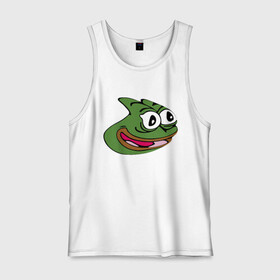 Мужская майка хлопок с принтом Pepega , 100% хлопок |  | feels bad man | feels good man | pepe | pepe the frog | sad pepe | грустная лягушка | пепе | пепега