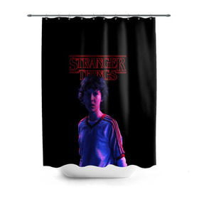 Штора 3D для ванной с принтом STRANGER THINGS - Дина , 100% полиэстер | плотность материала — 100 г/м2. Стандартный размер — 146 см х 180 см. По верхнему краю — пластиковые люверсы для креплений. В комплекте 10 пластиковых колец | 011 | down | eleven | netflix | season | series | strange | stranger | things | upside | дела | дина | загадочные | монстр | монстры | одиннадцать | очень | сезон | сериал | сериалы | события | странные | ужасы