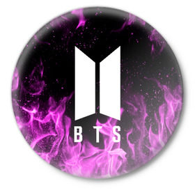 Значок с принтом BTS ,  металл | круглая форма, металлическая застежка в виде булавки | bangtan boys | bts | бтс