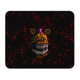 Коврик для мышки прямоугольный с принтом FNAF Nightmare , натуральный каучук | размер 230 х 185 мм; запечатка лицевой стороны | blood | five nights at freddy’s | fnaf | game | horror | игра | кровь | пять ночей у фредди | ужас | фнаф | фреди