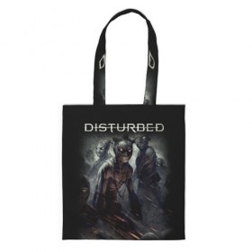 Сумка 3D повседневная с принтом Disturbed , 100% полиэстер | Плотность: 200 г/м2; Размер: 34×35 см; Высота лямок: 30 см | disturbed | heavy metal | группы | метал | рок