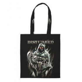 Сумка 3D повседневная с принтом Disturbed , 100% полиэстер | Плотность: 200 г/м2; Размер: 34×35 см; Высота лямок: 30 см | disturbed | heavy metal | the guy | группы | метал | рок