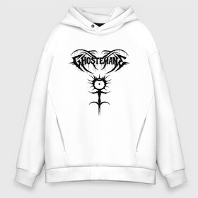 Мужское худи Oversize хлопок с принтом GHOSTEMANE , френч-терри — 70% хлопок, 30% полиэстер. Мягкий теплый начес внутри —100% хлопок | боковые карманы, эластичные манжеты и нижняя кромка, капюшон на магнитной кнопке | eric whitney | ghostemane