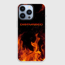 Чехол для iPhone 13 Pro с принтом DISTURBED (НА СПИНЕ) ,  |  | Тематика изображения на принте: disturbed | дистурбед
