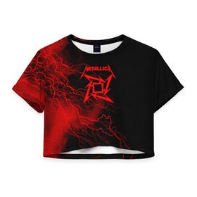 Женская футболка Cropp-top с принтом Metallica , 100% полиэстер | круглая горловина, длина футболки до линии талии, рукава с отворотами | metalica | metallica | группа | джеймс хэтфилд | кирк хэмметт | ларс ульрих | метал | металика | металлика | миталика | музыка | роберт трухильо | рок | трэш | трэшметал | хард | хеви