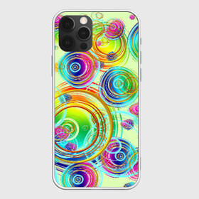 Чехол для iPhone 12 Pro Max с принтом Colors , Силикон |  | абстракция | декор | кольца | круги | цвета