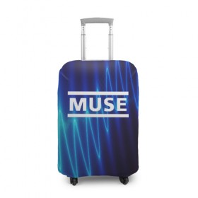 Чехол для чемодана 3D с принтом MUSE , 86% полиэфир, 14% спандекс | двустороннее нанесение принта, прорези для ручек и колес | muse | rock | рок