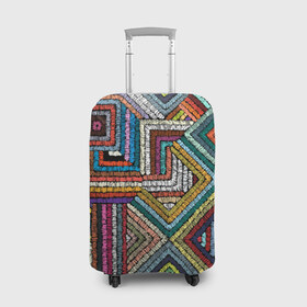 Чехол для чемодана 3D с принтом Этнический орнамент , 86% полиэфир, 14% спандекс | двустороннее нанесение принта, прорези для ручек и колес | 