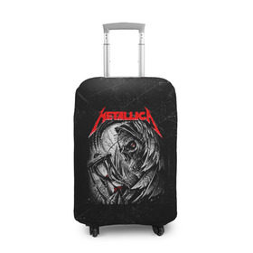 Чехол для чемодана 3D с принтом Metallica , 86% полиэфир, 14% спандекс | двустороннее нанесение принта, прорези для ручек и колес | 