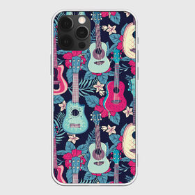 Чехол для iPhone 12 Pro Max с принтом Укулеле фруктовые , Силикон |  | flowers | guitars | hawaiian | instruments | music | musical | strings | summer | ukulele | гавайские | гитары | инструменты | лето | музыка | музыкальные | струны | укулеле | цветы