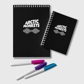 Блокнот с принтом ARCTIC MONKEYS , 100% бумага | 48 листов, плотность листов — 60 г/м2, плотность картонной обложки — 250 г/м2. Листы скреплены удобной пружинной спиралью. Цвет линий — светло-серый
 | arctic monkeys | арктик манкис | арктические мартышки