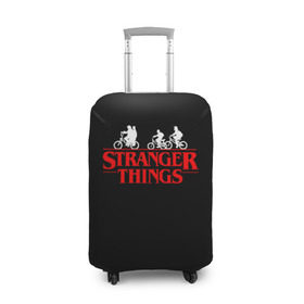 Чехол для чемодана 3D с принтом STRANGER THINGS , 86% полиэфир, 14% спандекс | двустороннее нанесение принта, прорези для ручек и колес | stranger things | очень странные дела