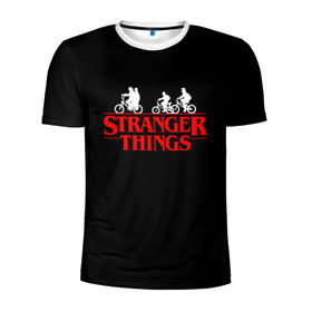 Мужская футболка 3D спортивная с принтом STRANGER THINGS , 100% полиэстер с улучшенными характеристиками | приталенный силуэт, круглая горловина, широкие плечи, сужается к линии бедра | stranger things | очень странные дела