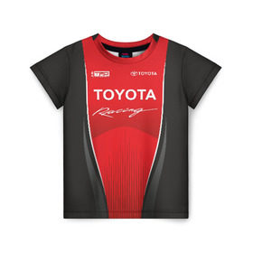 Детская футболка 3D с принтом Toyota Racing , 100% гипоаллергенный полиэфир | прямой крой, круглый вырез горловины, длина до линии бедер, чуть спущенное плечо, ткань немного тянется | racing | toyota | гонки | тоёта | тойота