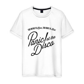 Мужская футболка хлопок с принтом PANIC! AT THE DISCO (СПИНА) , 100% хлопок | прямой крой, круглый вырез горловины, длина до линии бедер, слегка спущенное плечо. | panic | panic at the disco | paniс | patd | райан росс