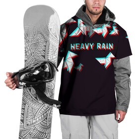 Накидка на куртку 3D с принтом Heavy Rain (Glitch). , 100% полиэстер |  | 3d | game | glitch | heavy rain | геометрия | глитч | игра | надпись | оригами | хеви рейн